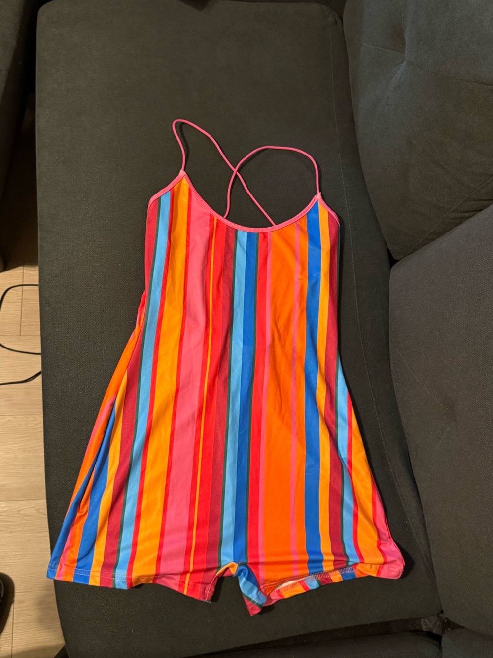 Vibrant Multicolor Striped Romper